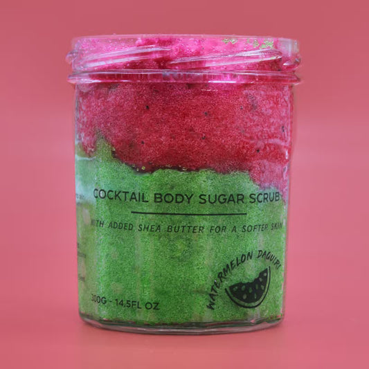Watermelon Daiquiri Exfoliating Sugar Body Scrub: Silky Smooth Skin - 300g - Bath & Soak