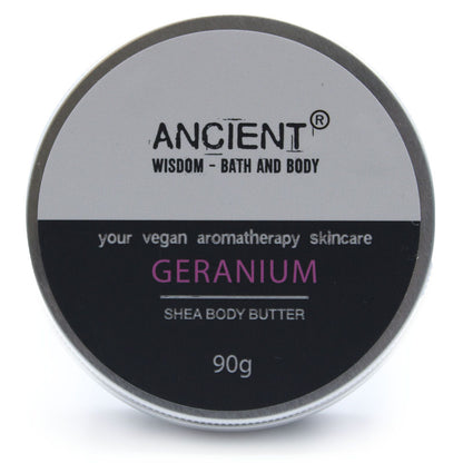 Aromatherapy Shea Body Butter: Geranium Oil - 90g