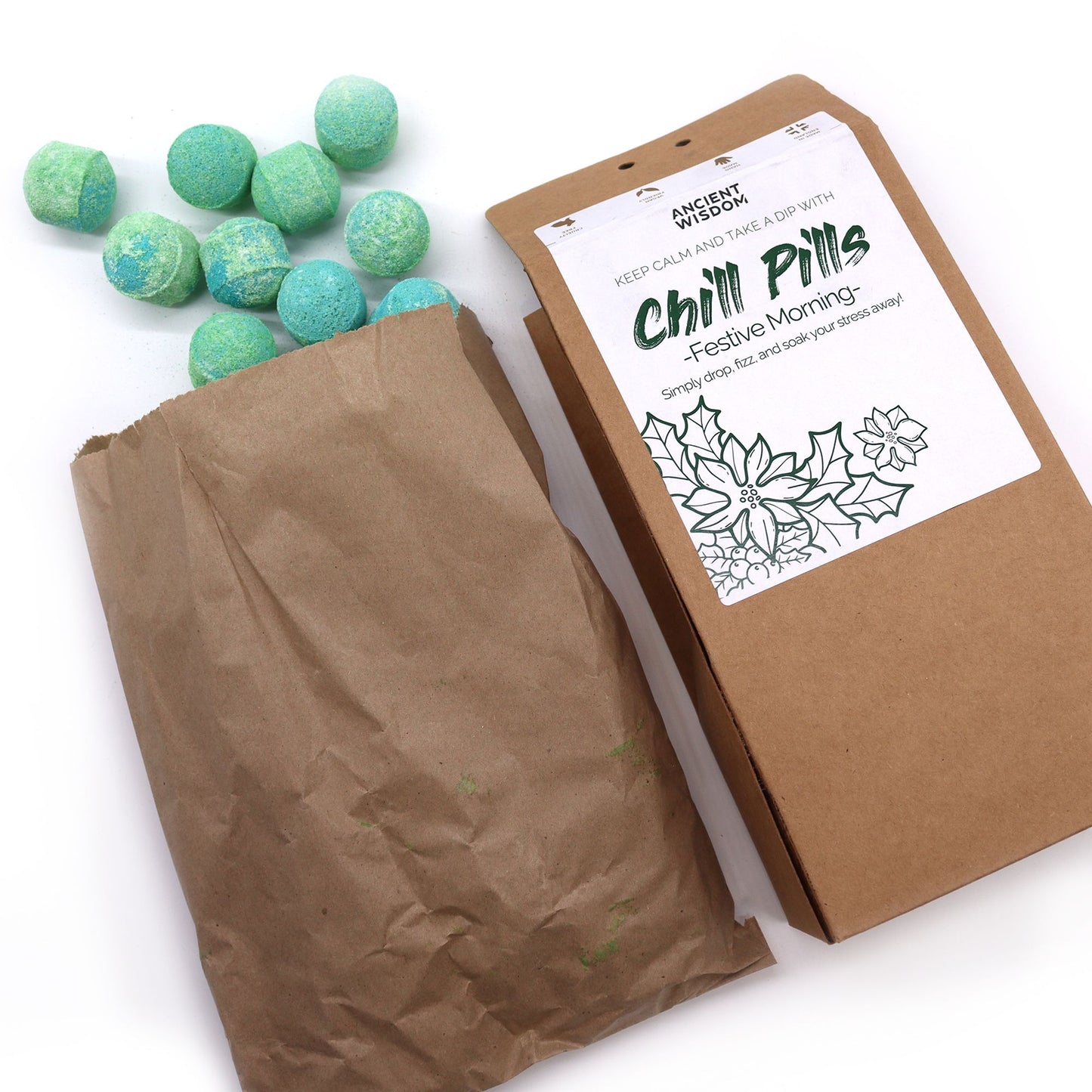 Pack of 30 Mini Bath Bombs - Festive Morning