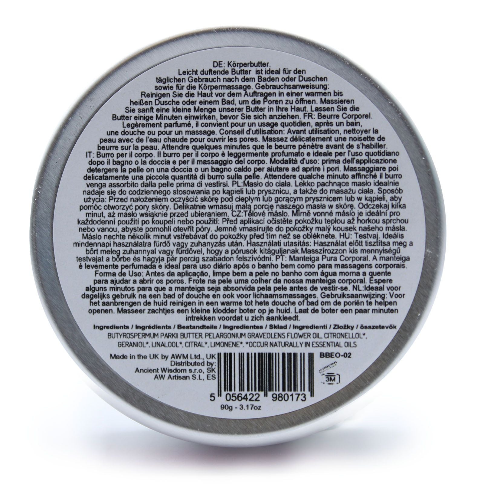 Aromatherapy Shea Body Butter: Geranium Oil - 90g