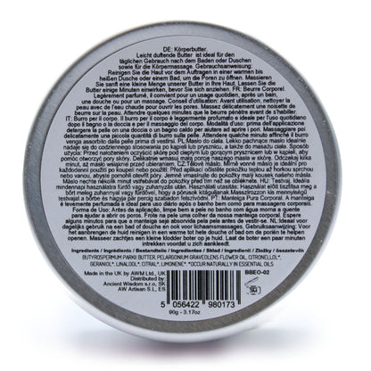Aromatherapy Shea Body Butter: Geranium Oil - 90g