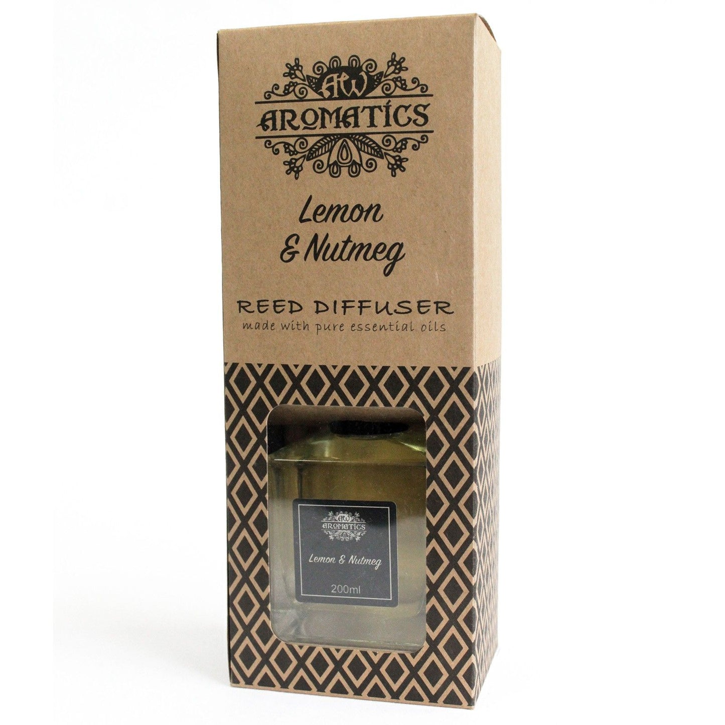 Lemon & Nutmeg Reed Diffuser: Uplifting Aroma - 200ml