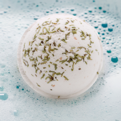 Rosemary, Clary Sage & Olive Oil Himalayan Salt Bath Bomb - 180g - Bath & Soak