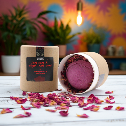 Ylang Ylang & Ginger Bath Bomb With Aromatherapy Bath Salts - Bath & Soak