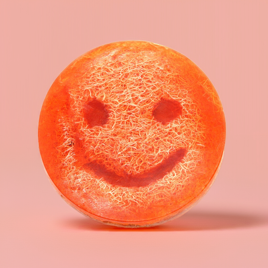 Grapefruit Scrub Soap: Handmade Loofah Soap - 120g