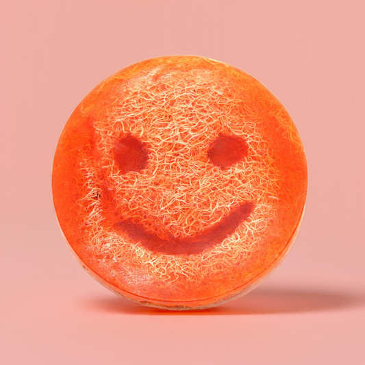 Grapefruit Scrub Soap: Handmade Loofah Soap - 120g