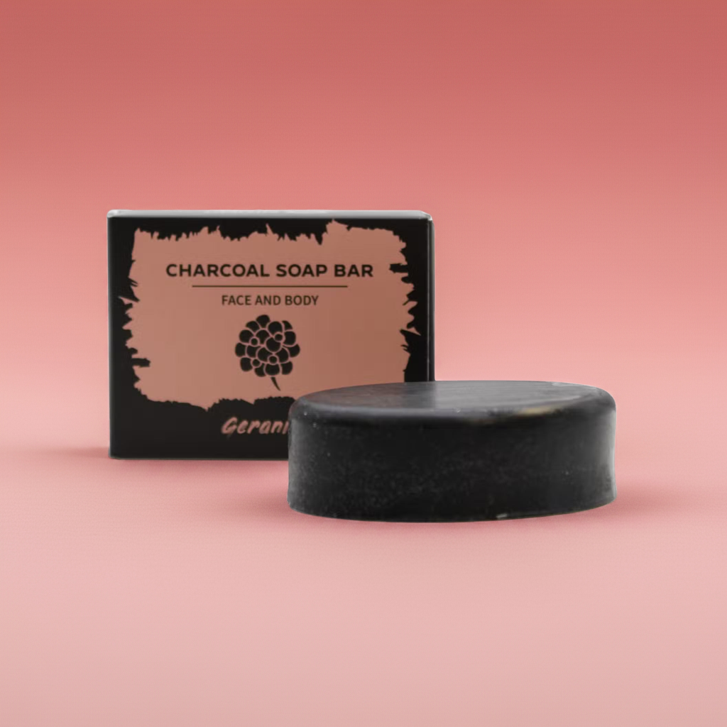 Charcoal Soap: Geranium - 85g