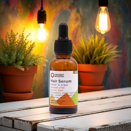 Organic Carrot Seed Hair Serum: Natural Hair Revival - 30ml - Bath & Soak