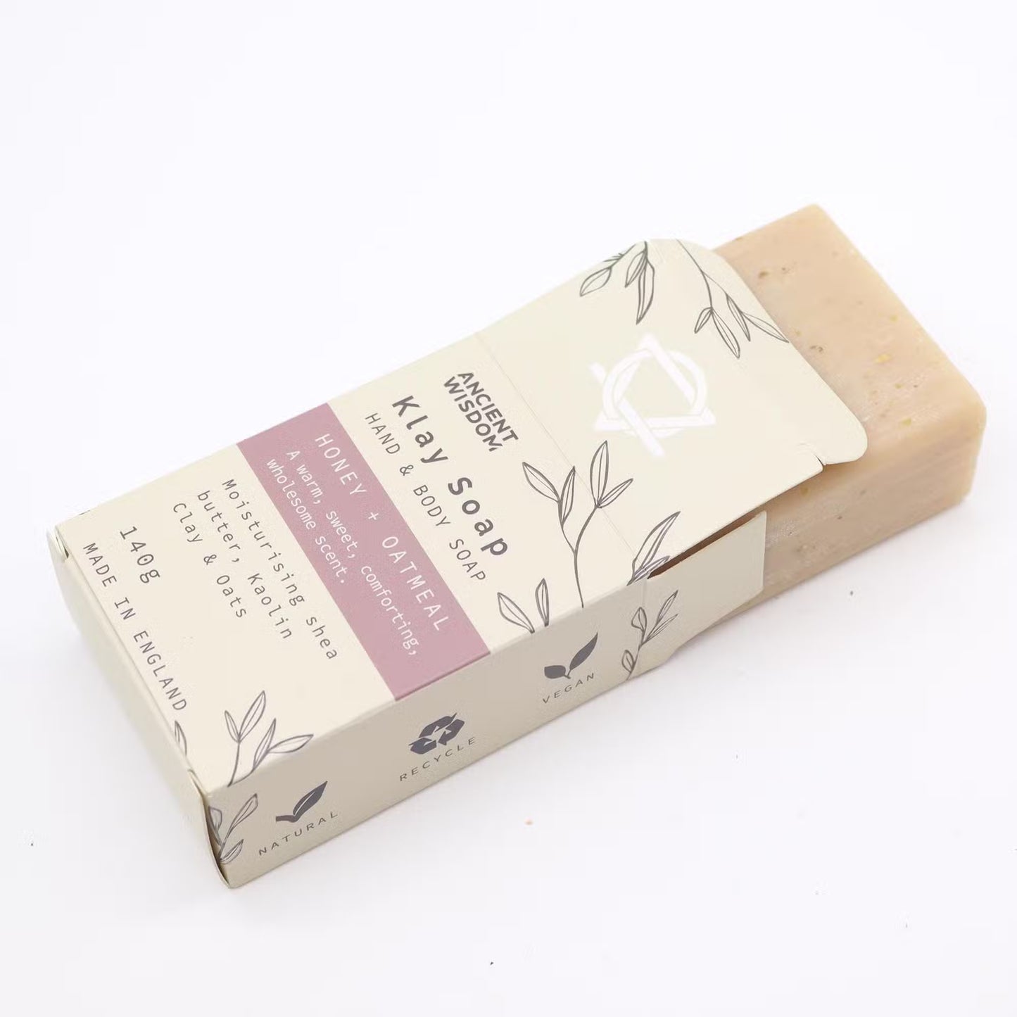 Honey & Oatmeal Exfoliating Klay Soap Bar - 140g
