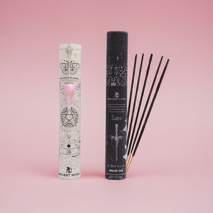 12 Spell Incense: Love - Rose Quartz Pendulum