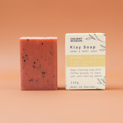 Orange & Ginger Exfoliating Klay Soap Bar - 140g