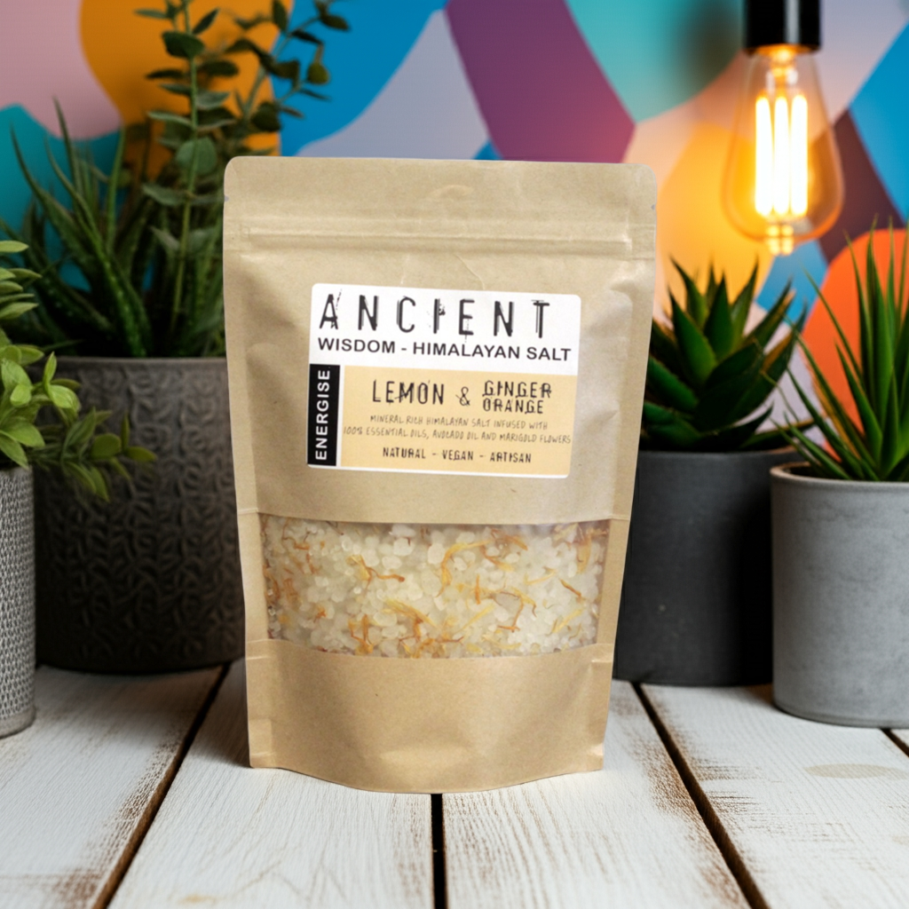 Lemon, Ginger & Orange Aromatherapy Himalayan Bath Salt - 500g