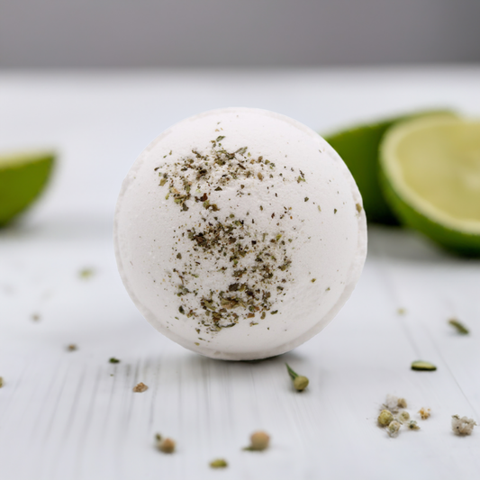 Tea Tree, Lime & Evening Primrose Oil Himalayan Salt Bath Bomb - 180g