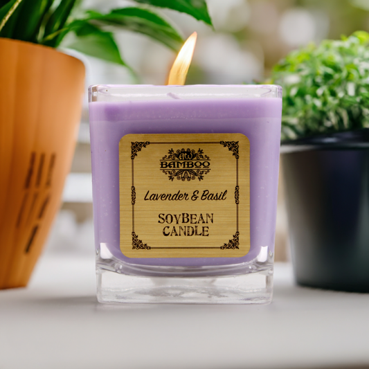 Lavender & Basil Soybean Jar Candle - 150g