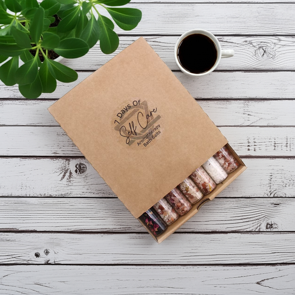 Bath Salt Gift Set: Essential Oil Blends - 7 Vials
