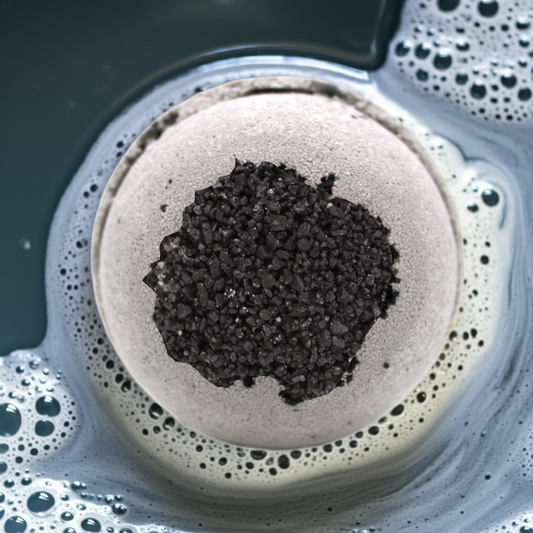 Activated Charcoal Bath Bombs: Sea Salt & Moss - 180g
