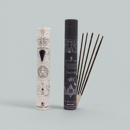 12 Spell Incense: Success - Black Obsidian Pendulum