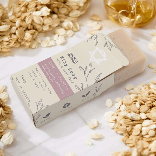 Honey & Oatmeal Exfoliating Klay Soap Bar - 140g