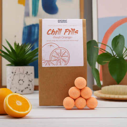 Fresh Orange Chill Pill Bath Bombs - 350g