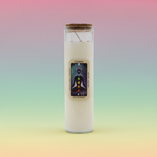 Magic Spell Candle: Cleansing - White Jasper