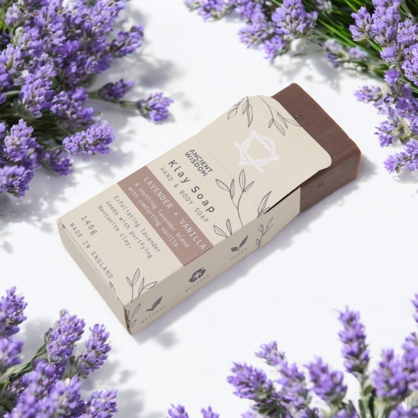 Lavender & Vanilla Exfoliating Klay Soap Bar - 140g