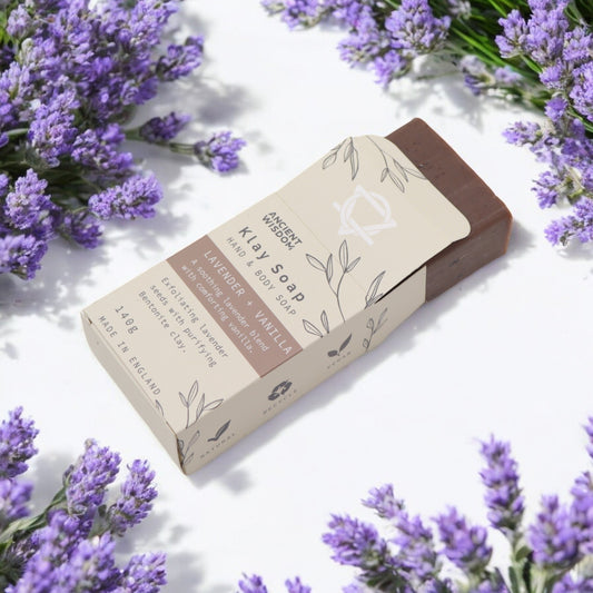 Lavender & Vanilla Exfoliating Klay Soap Bar - 140g