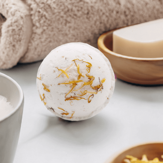 Lemon, Ginger, Orange & Avocado Oil Himalayan Salt Bath Bomb - 180g