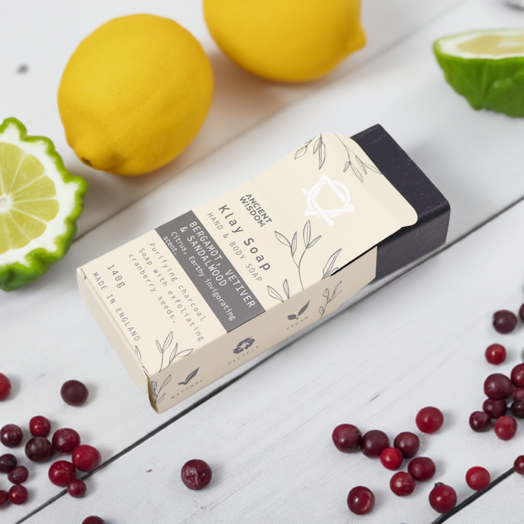 Bergamot & Sandalwood Exfoliating Klay Soap Bar - 140g