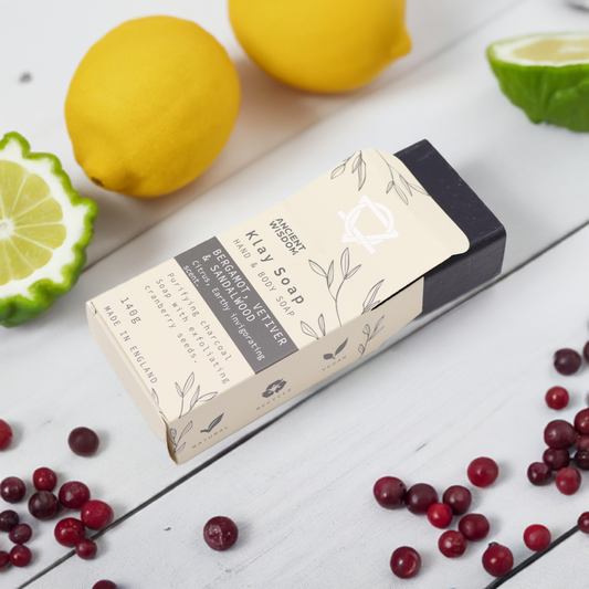 Bergamot & Sandalwood Exfoliating Klay Soap Bar - 140g