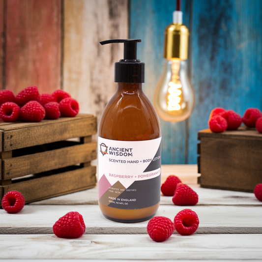 Raspberry + Pomegranate Scented Hand & Body Lotion - 300ml - Bath & Soak