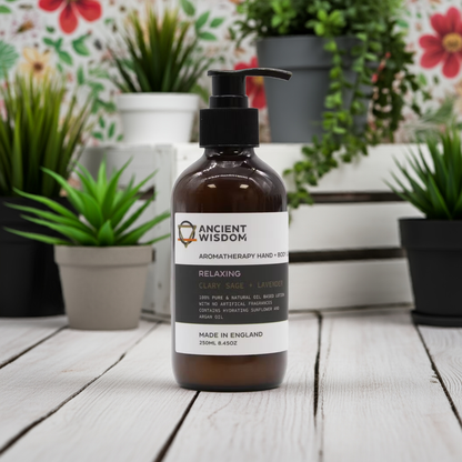 Clary Sage & Lavender Aromatherapy Hand & Body Lotion - 250ml - Bath & Soak