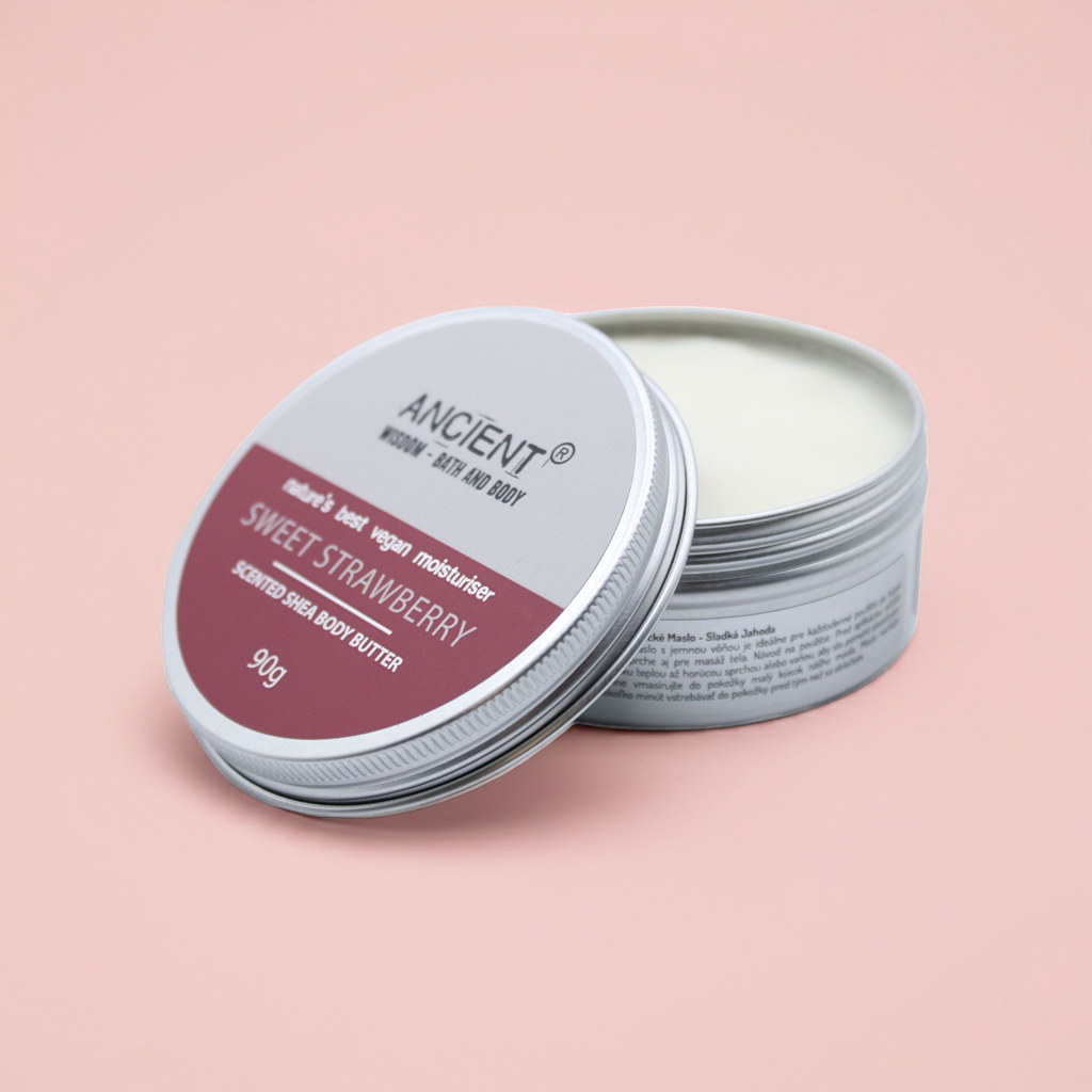 Scented Shea Body Butter: Sweet Strawberry - 90g
