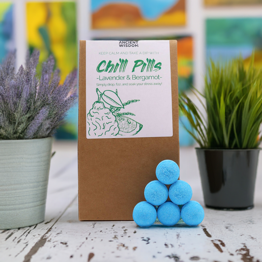 Lavender & Bergamot Chill Pill Bath Bombs - 350g