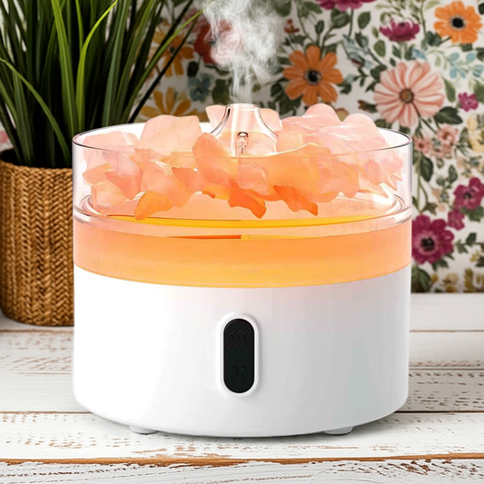 Himalayan Salt Diffuser: Flame Effect Night Light