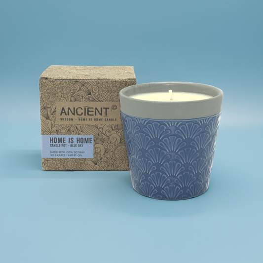 Blue Day Scented Candle Pot - 45 Hour Burn