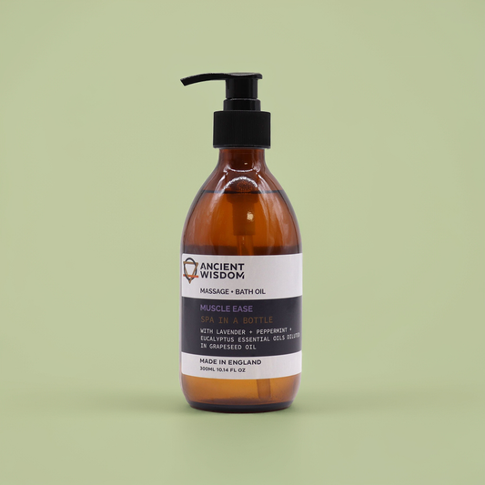 Lavender, Peppermint + Eucalyptus Massage Oil: Muscle Ease - 300ml