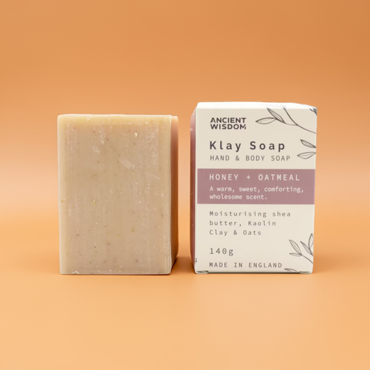 Honey & Oatmeal Exfoliating Klay Soap Bar - 140g