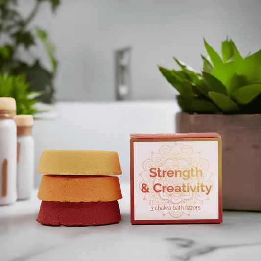 Strength & Creativity Chakra Bath Bomb Fizzers With Essential Oils - Bath & Soak