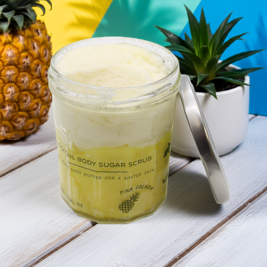 Piña Colada Exfoliating Sugar Body Scrub: Skin Softening Treat - 300g - Bath & Soak