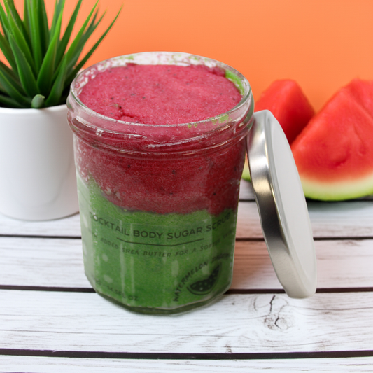 Watermelon Daiquiri Exfoliating Sugar Body Scrub: Silky Smooth Skin - 300g - Bath & Soak