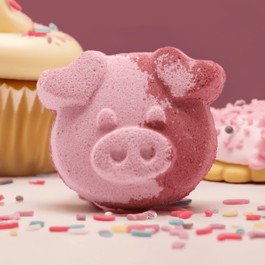 Vanilla Cupcake Pig Bath Bomb - 70g
