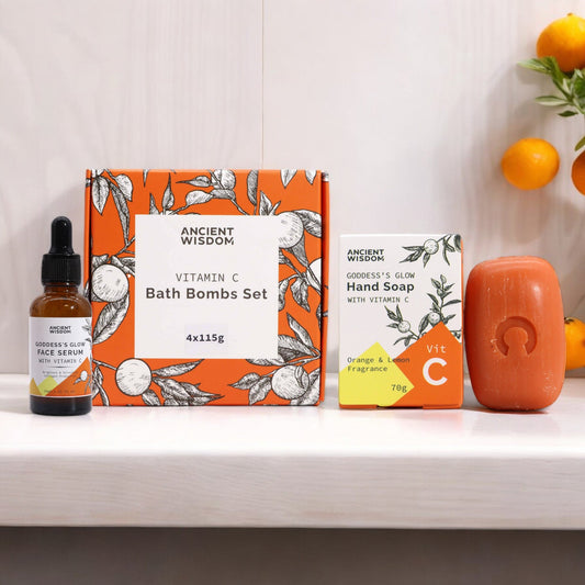 Vitamin C - Bath Bomb, Soap & Face Serum Gift Set