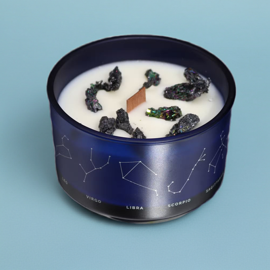 Zodiac Crystal Candle: Aquarious