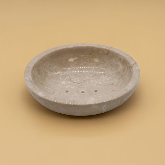 Rounded Honey Marble Soap Dish