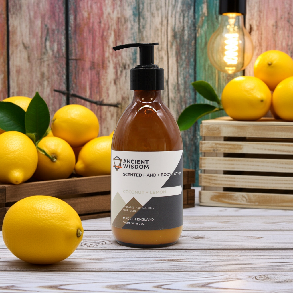 Coconut + lemon Scented Hand & Body Lotion - 300ml