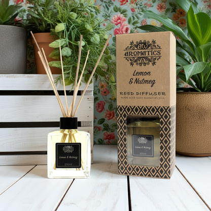 Lemon & Nutmeg Reed Diffuser: Uplifting Aroma - 200ml