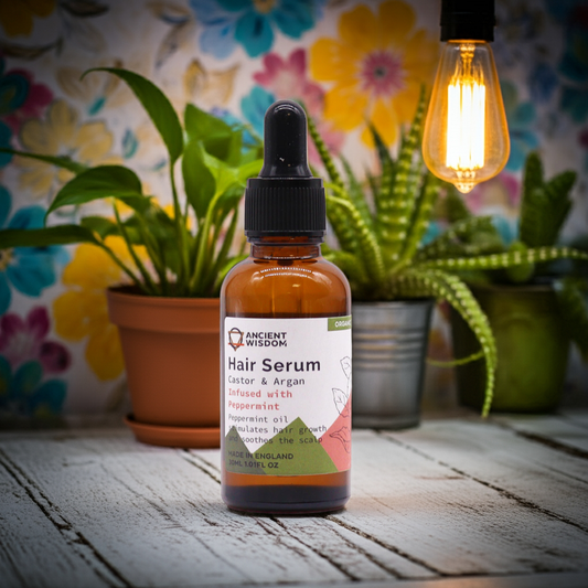 Organic Peppermint Hair Serum: Thicker, Healthier Hair - 30ml - Bath & Soak