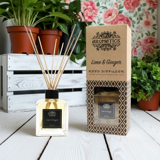 Lime & Ginger Reed Diffuser: Uplifting Aroma - 200ml
